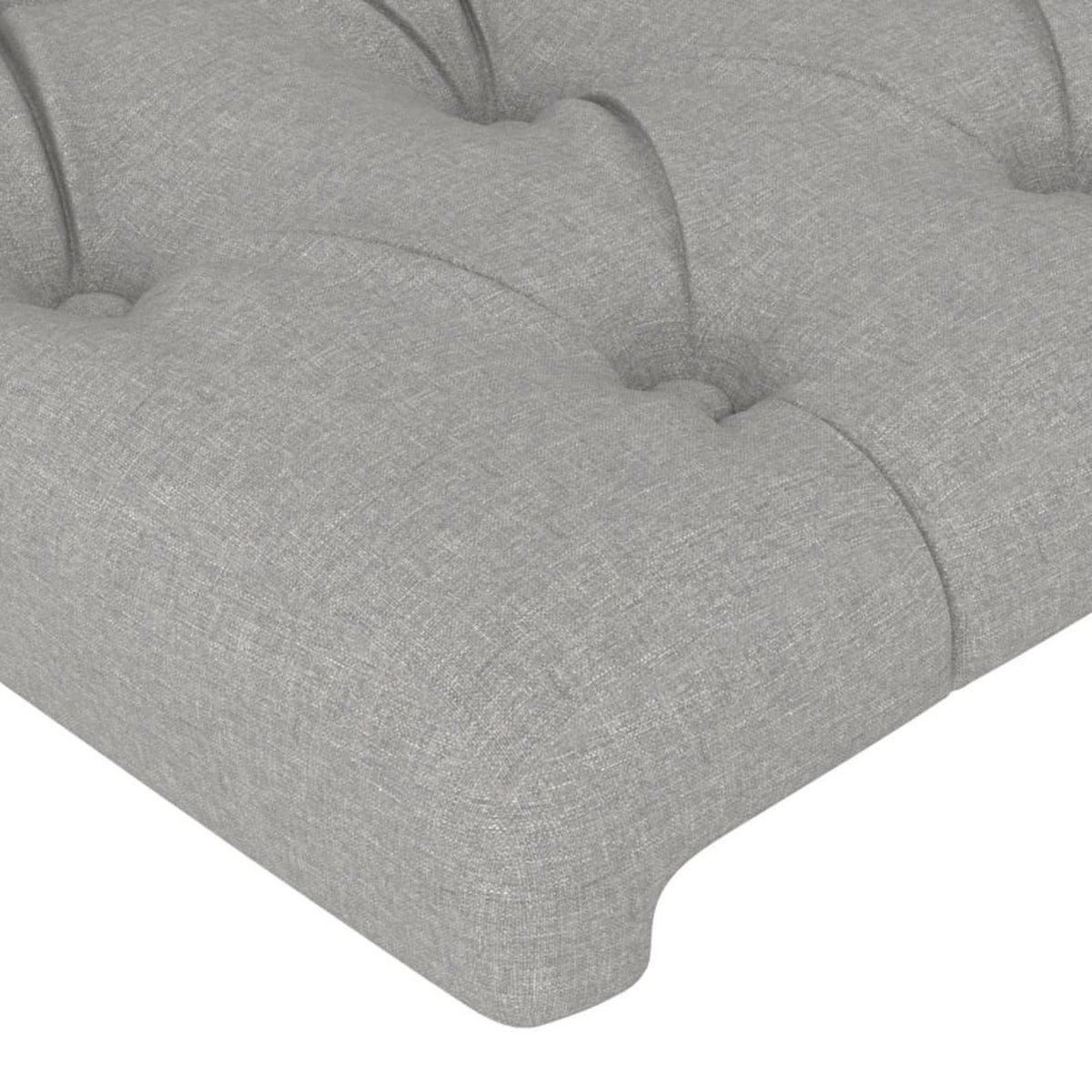 VIDAXL Tete de lit avec oreilles Gris clair 93x16x78/88 cm Tissu
