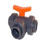 Voir la diapositive 2 : JARDIDECO Vanne 3 voies PVC pression en T Ø 63 mm - Fitt