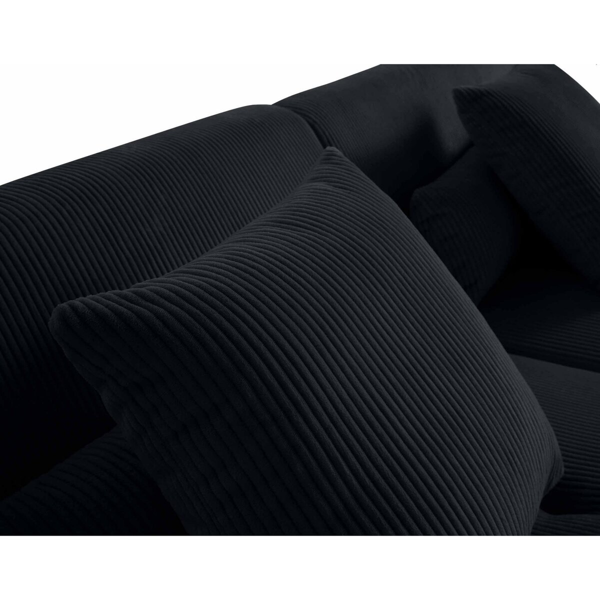 LISA DESIGN Onyx - canapé panoramique modulable d'angle gauche 7 places - en velours côtelé