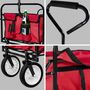 Voir la diapositive 4 : tectake Chariot de jardin et de transport pliable rouge