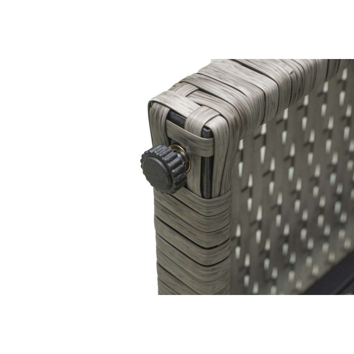 CONCEPT USINE Salon de jardin d'angle 8 places en résine gris & marron MOOREA