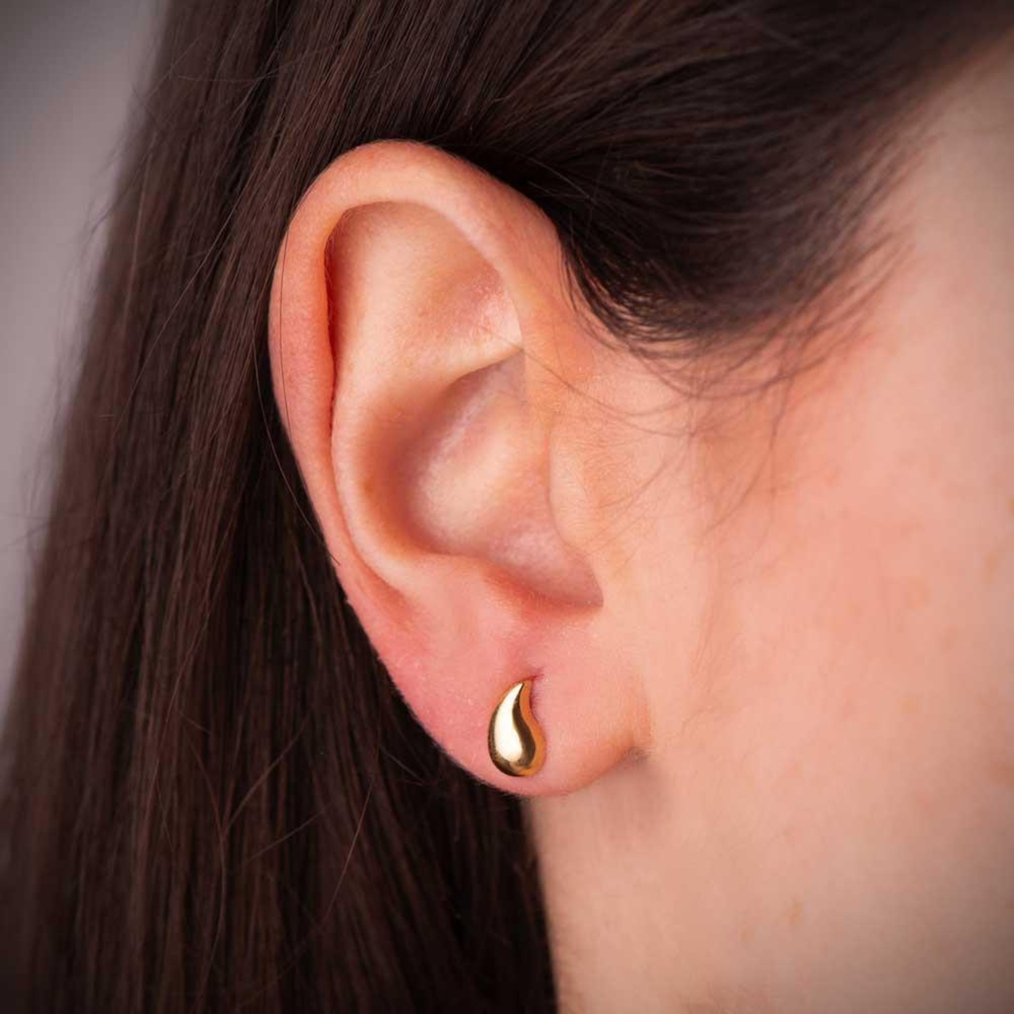 Voir la diapositive 2 : L'ATELIER D'AZUR Boucles d'Oreilles Or 18 Carats 750/000 Jaune Goutte