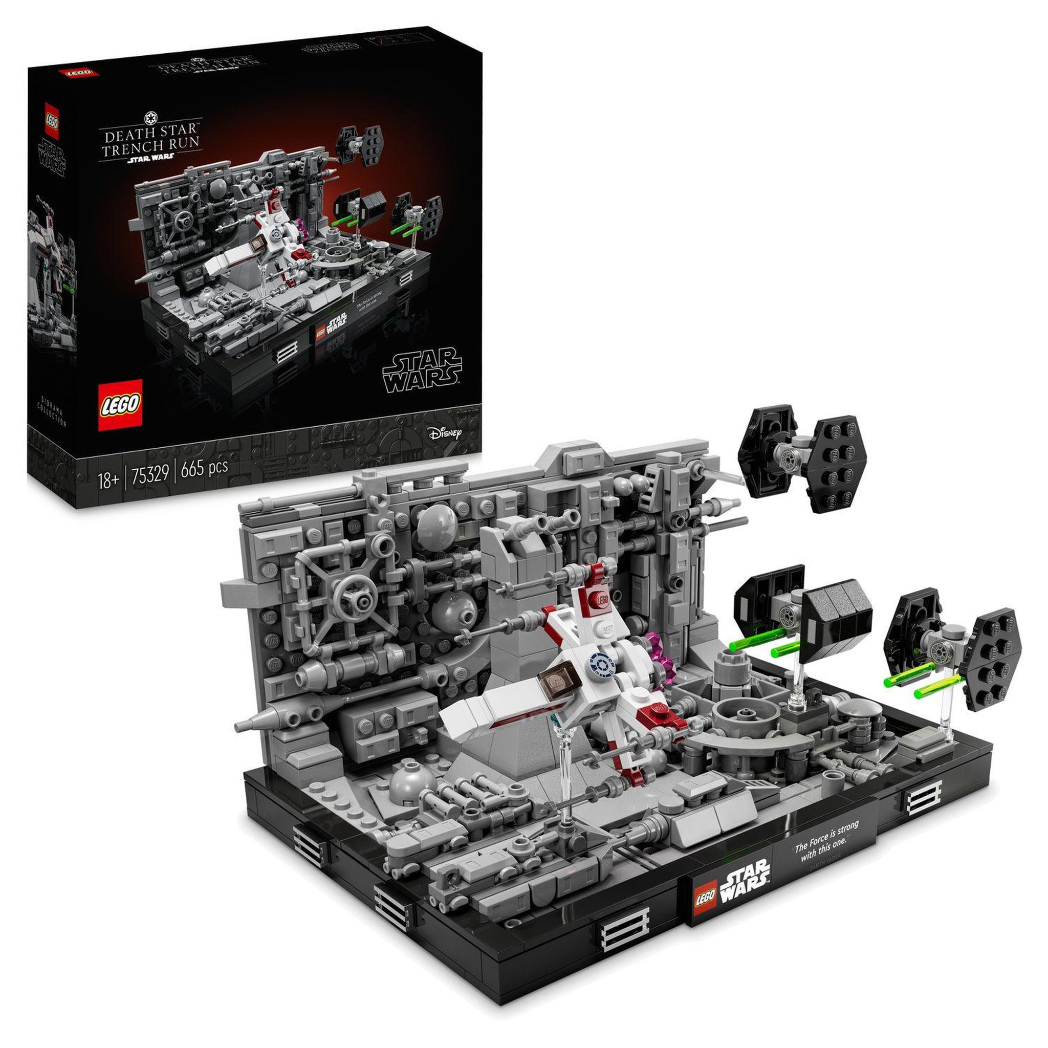 Voir la diapositive 2 : LEGO Star Wars 75329 Diorama de la Poursuite dans les Tranchées de l&rsquo;Étoile de la Mort, Jouet