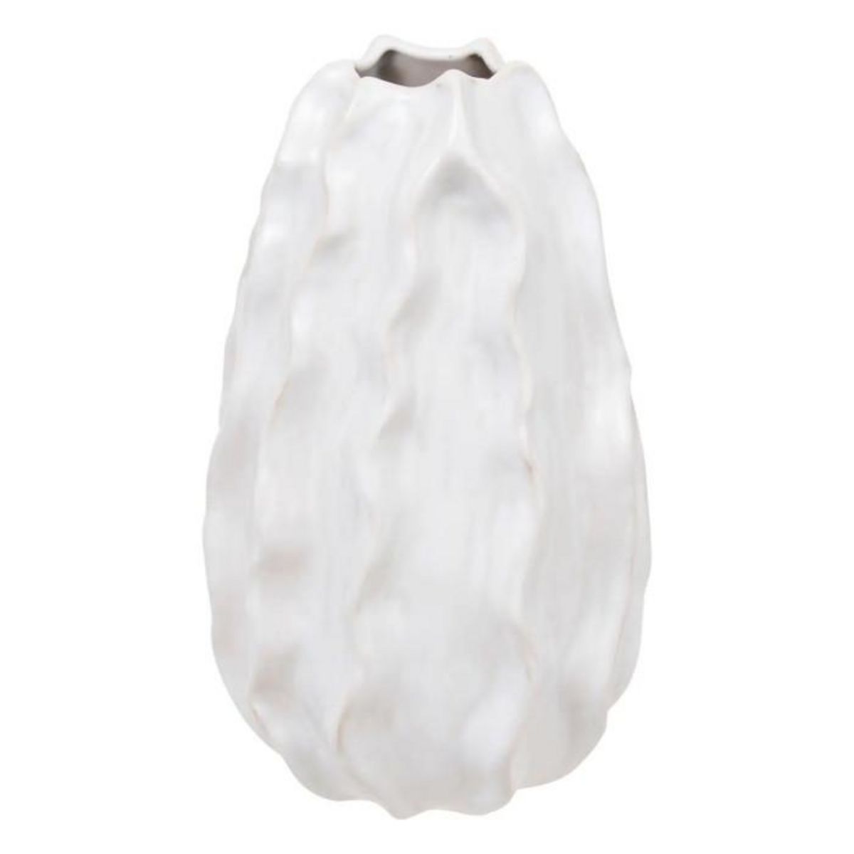 ATMOSPHERA Vase Design en Céramique  Sandri  25cm Blanc