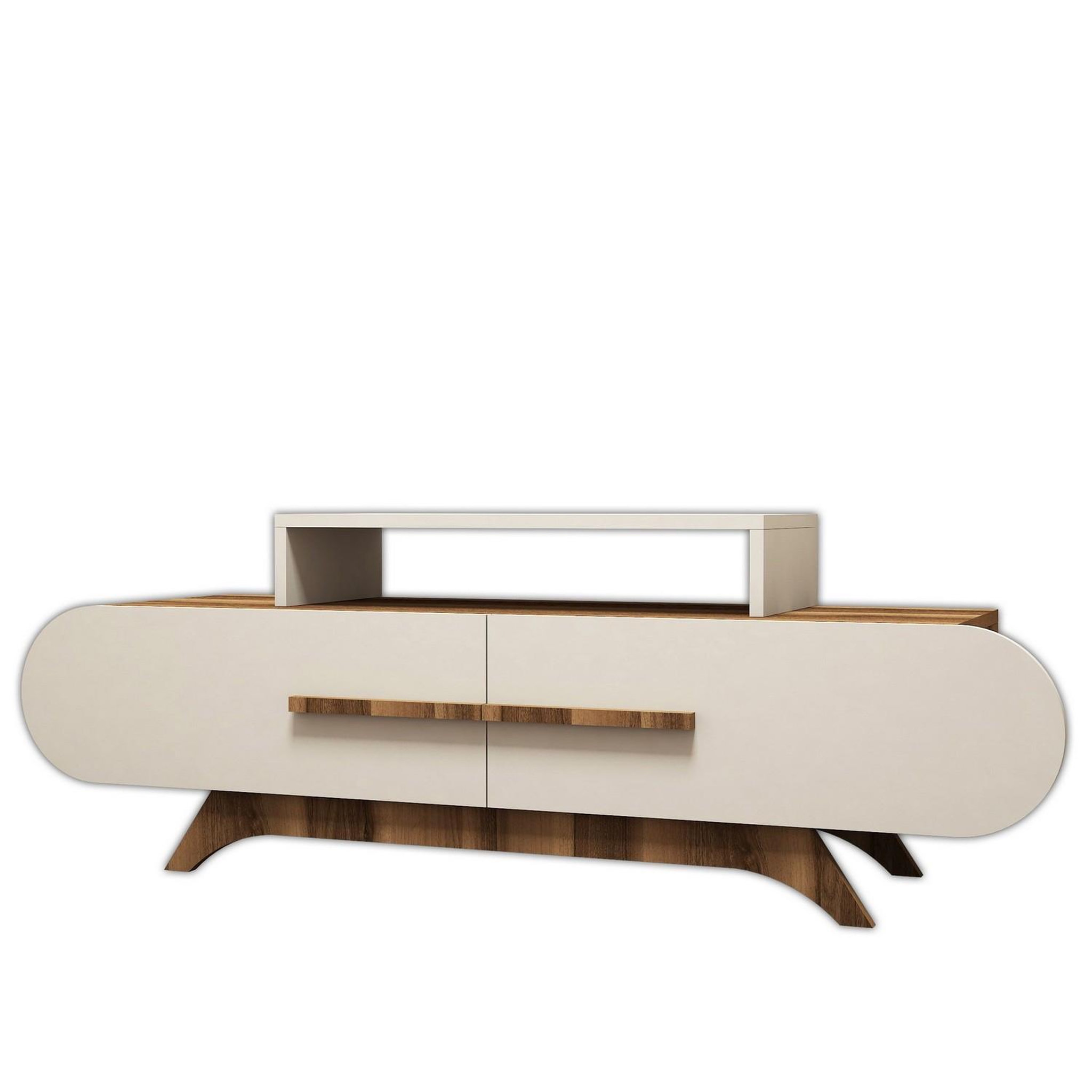 Habitat et Jardin Meuble tv en bois  rose  - 145 x 36 x 49 cm - crème de noix