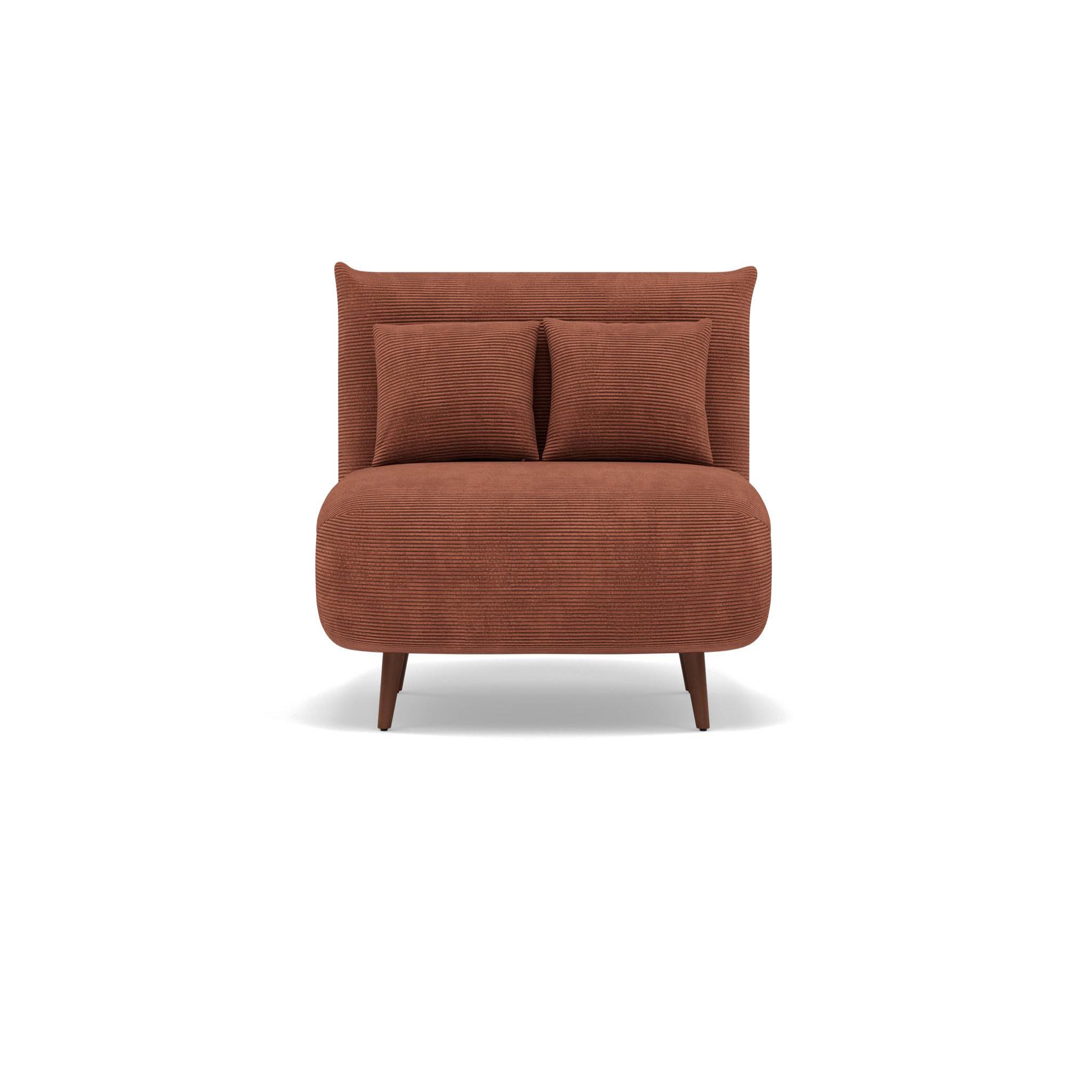 Voir la diapositive 1 : BEST MOBILIER Lumi - banquette convertible clic-clac 1 place en velours côtelé