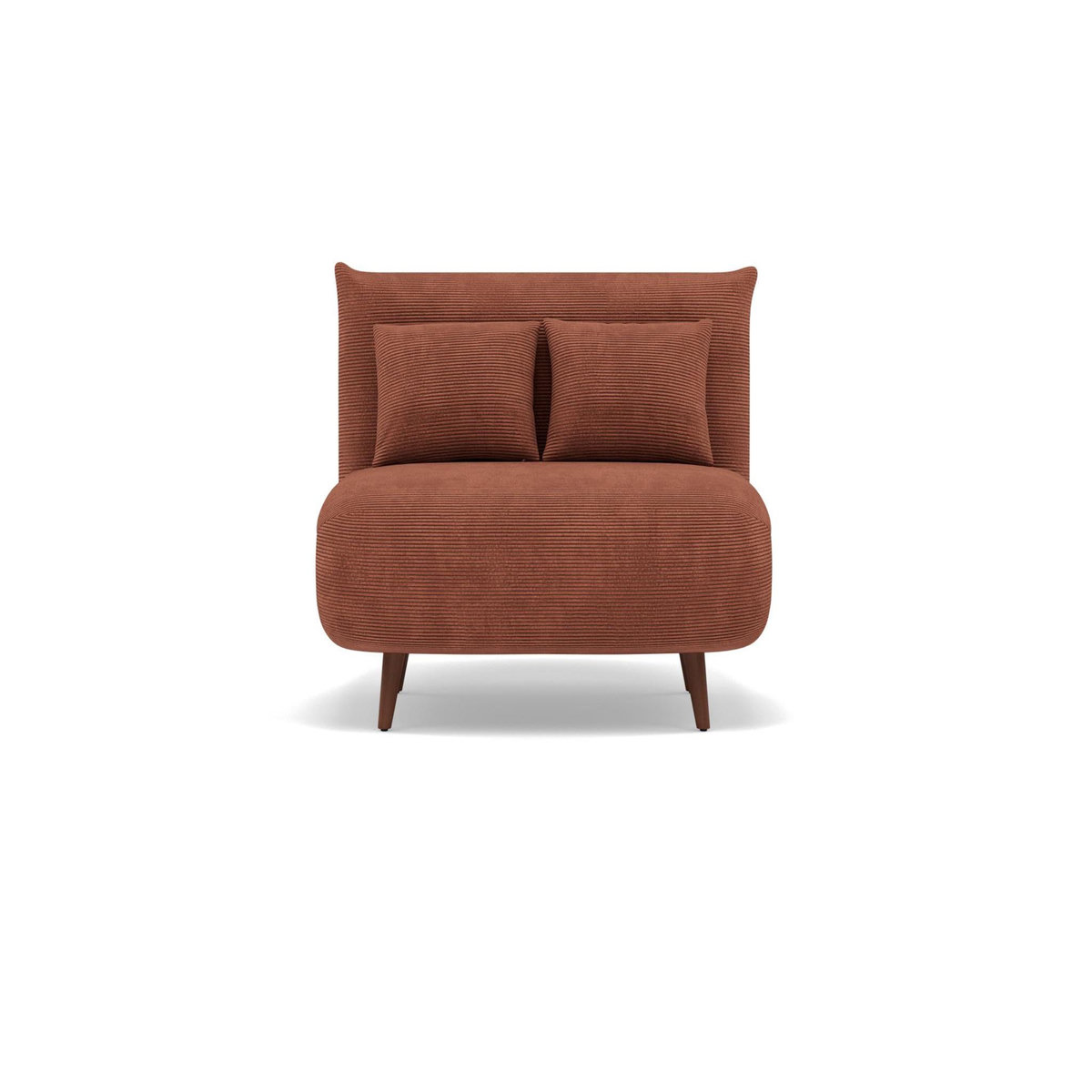 BEST MOBILIER Lumi - banquette convertible clic-clac 1 place en velours côtelé