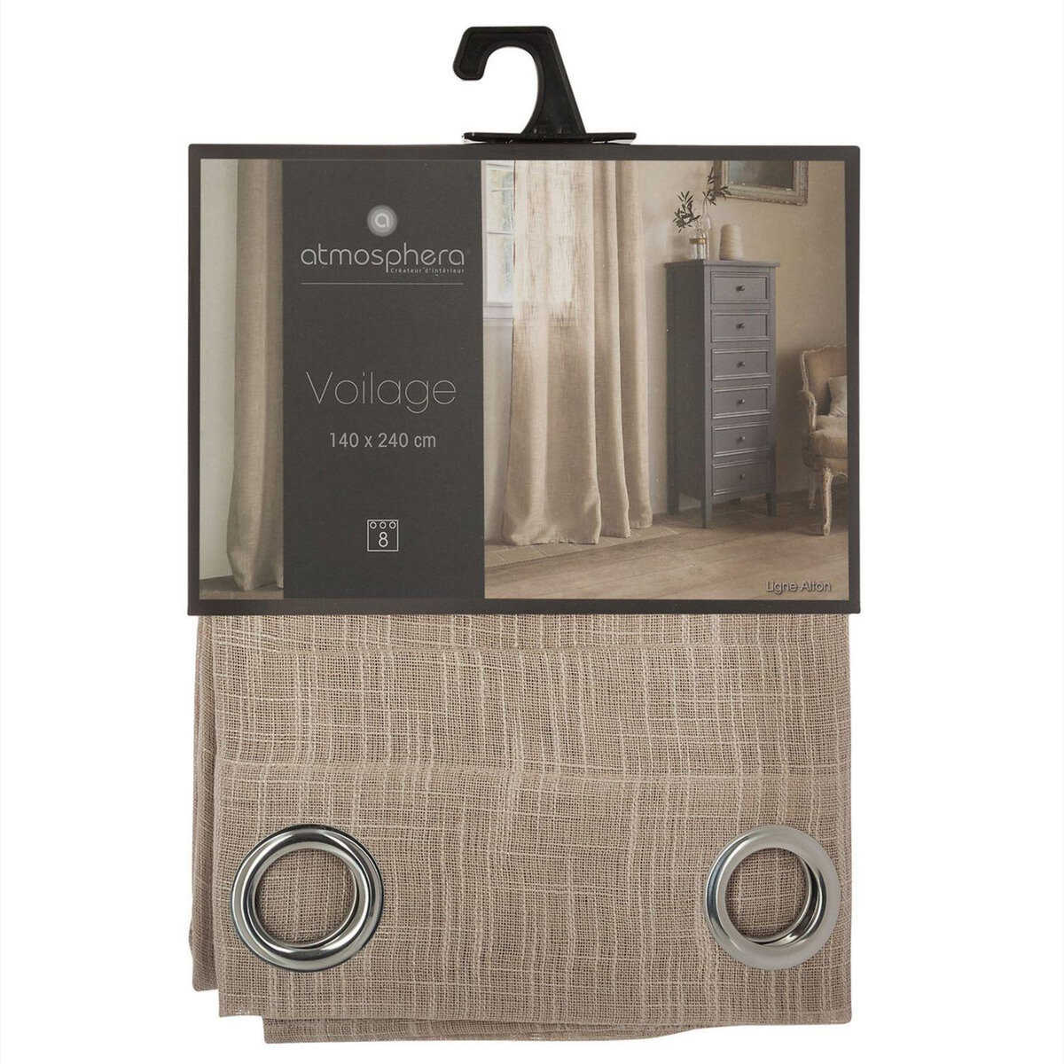 ATMOSPHERA Voilage Alton - 140 x 240 cm