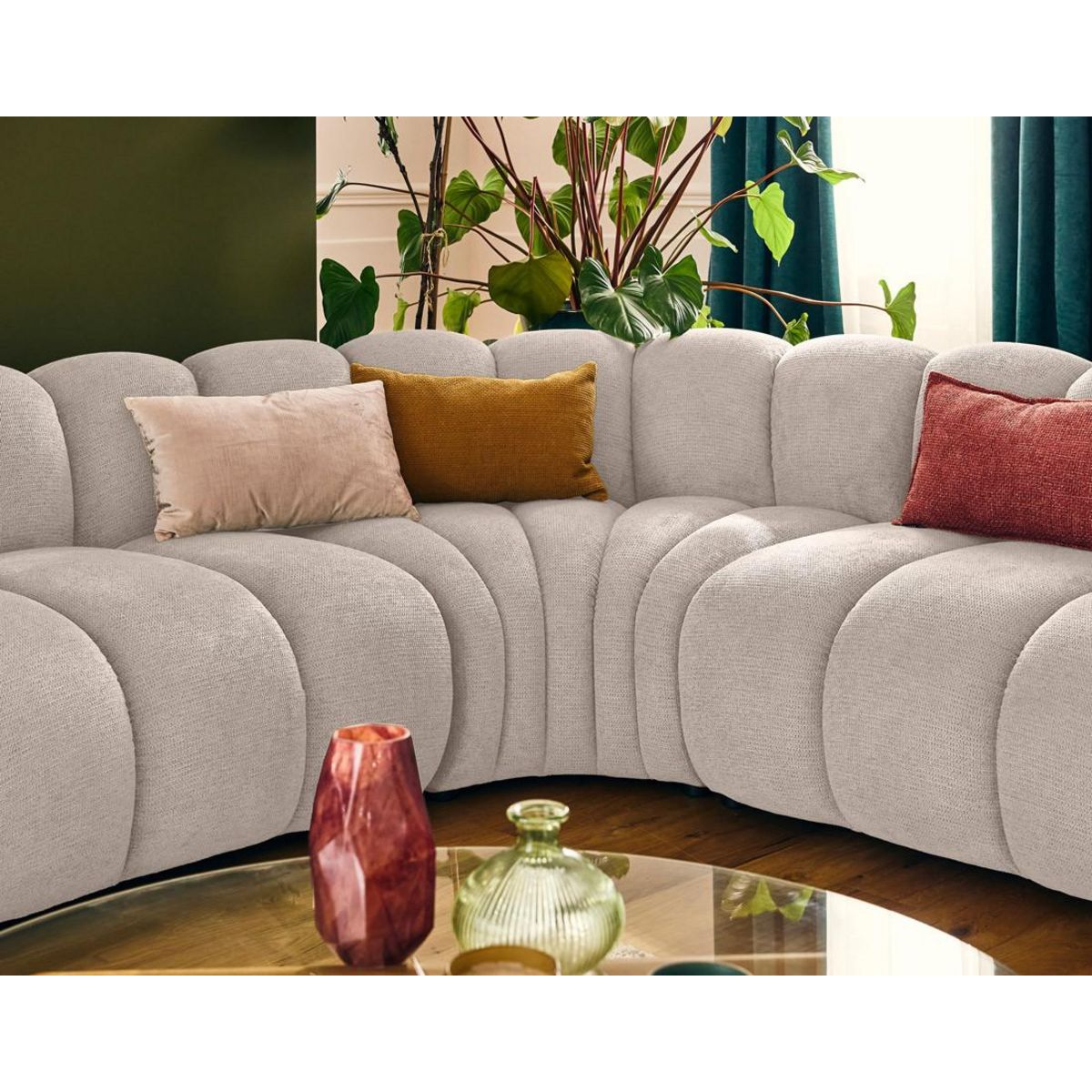 LISA DESIGN Debbie - module d'angle réversible en tissu texturé