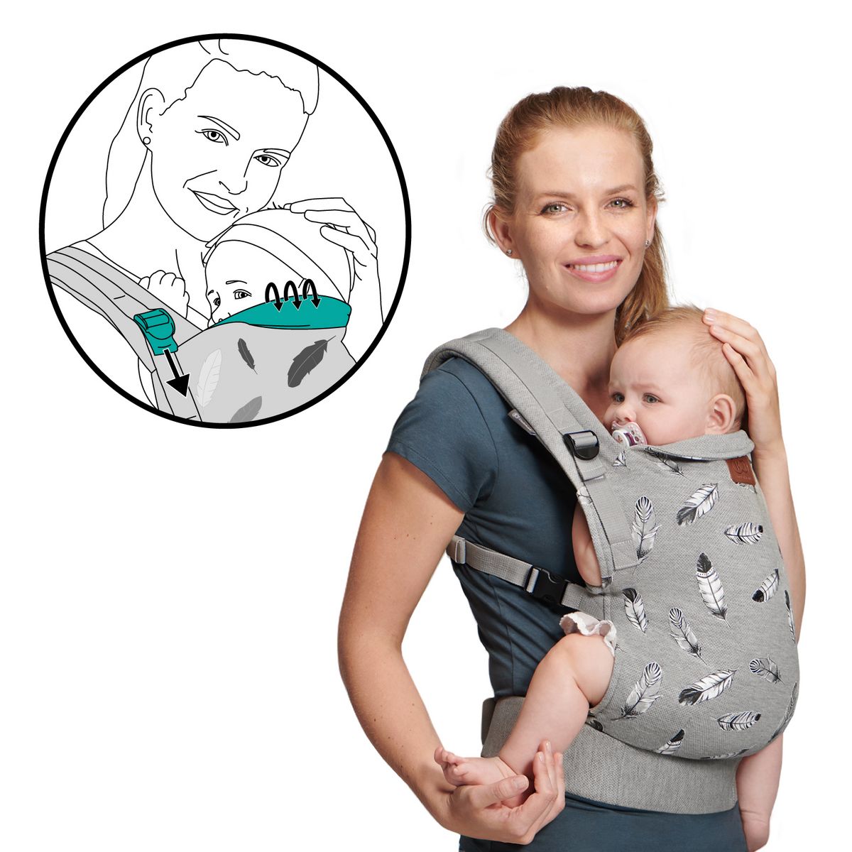 KINDERKRAFT Porte bébé ergonomique Milo