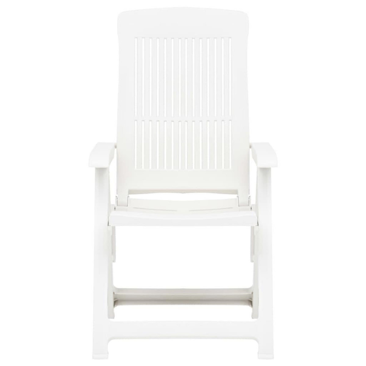 VIDAXL Chaises inclinables de jardin lot de 2 Plastique Blanc