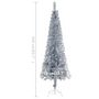 Voir la diapositive 6 : VIDAXL Sapin de Noël etroit Argente 210 cm