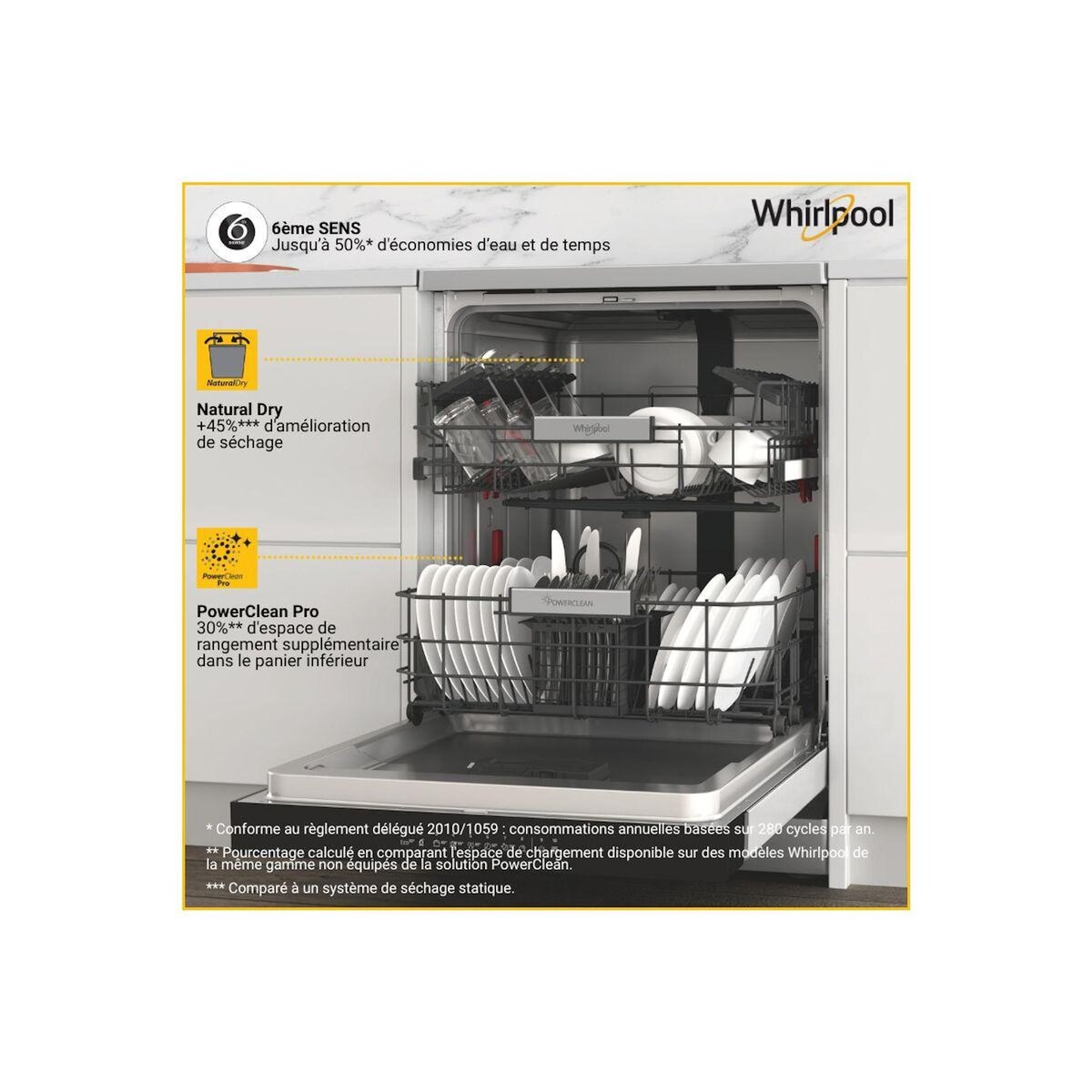 Whirlpool Lave vaisselle 60 cm WH3FB14BN71X