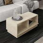 Voir la diapositive 3 : Habitat et Jardin Table basse en bois  Consept  90 x 45 x 36 cm - Travertin
