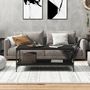 Voir la diapositive 3 : VIDAXL Table basse Noir 80x50x40 cm Bois d'ingenierie