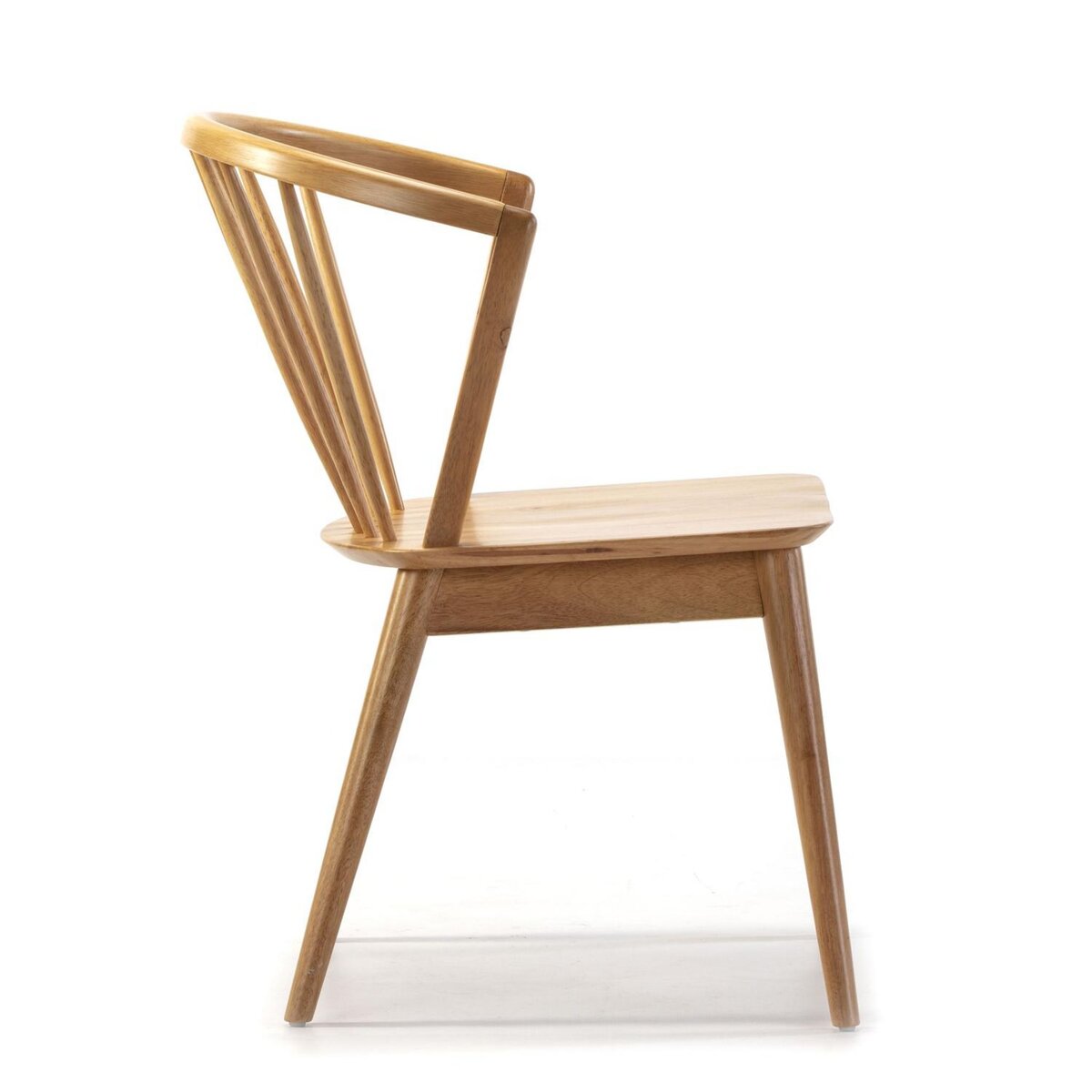 VS VENTA-STOCK Pack 2 chaises Mura, Couleur Chêne, Bois Massif, 55 cm x 58,5 cm x 84 cm