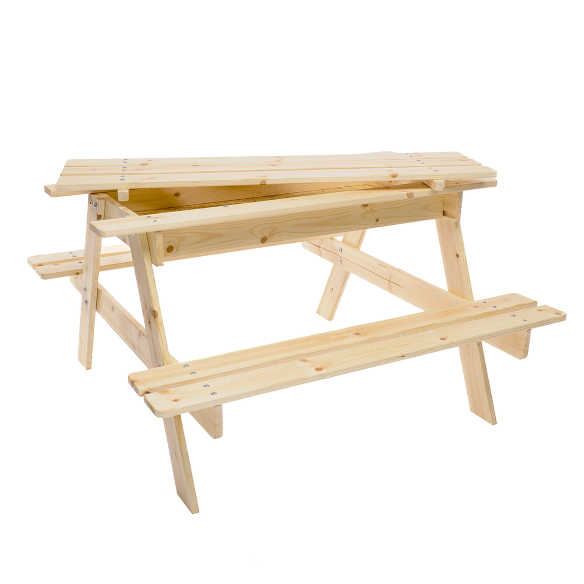 Voir la diapositive 2 : TIMBELA Table enfant pour le jardin table et chaise enfant avec 90x90xh50 cm m010-1
