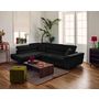 Voir la diapositive 5 : BEST MOBILIER Dimas - canapé d'angle gauche 5 places - convertible avec coffre et têtières réglables - en velours