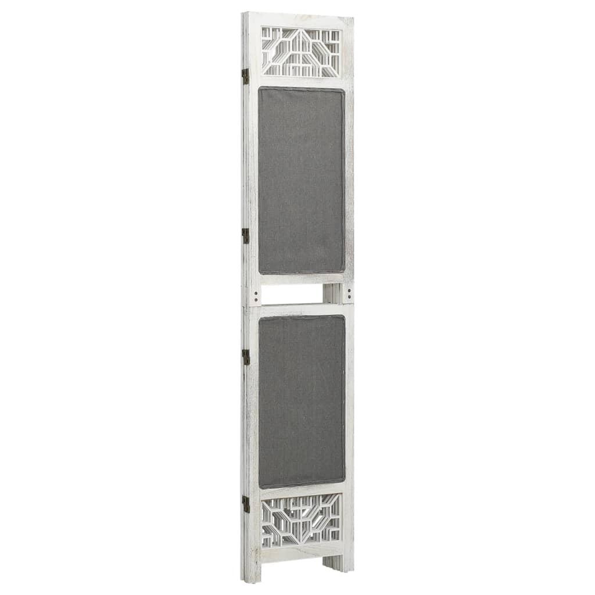 Voir la diapositive 3 : VIDAXL Cloison de separation 3 panneaux Gris 105x165 cm Tissu