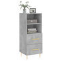Voir la diapositive 3 : VIDAXL Buffet Gris beton 34,5x34x90 cm Bois d'ingenierie