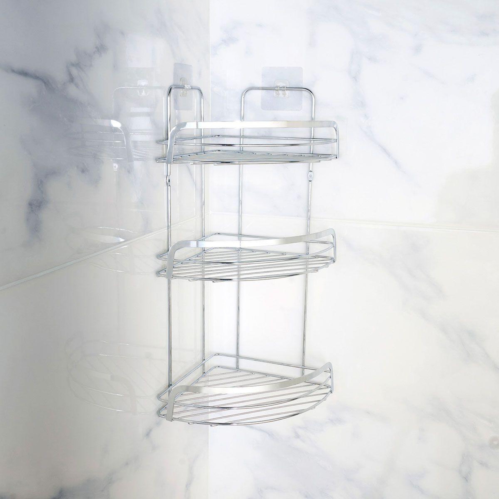 Voir la diapositive 2 : Douceur d'Intérieur Serviteur de Douche Angle  Filaire Premium  49cm Chrome
