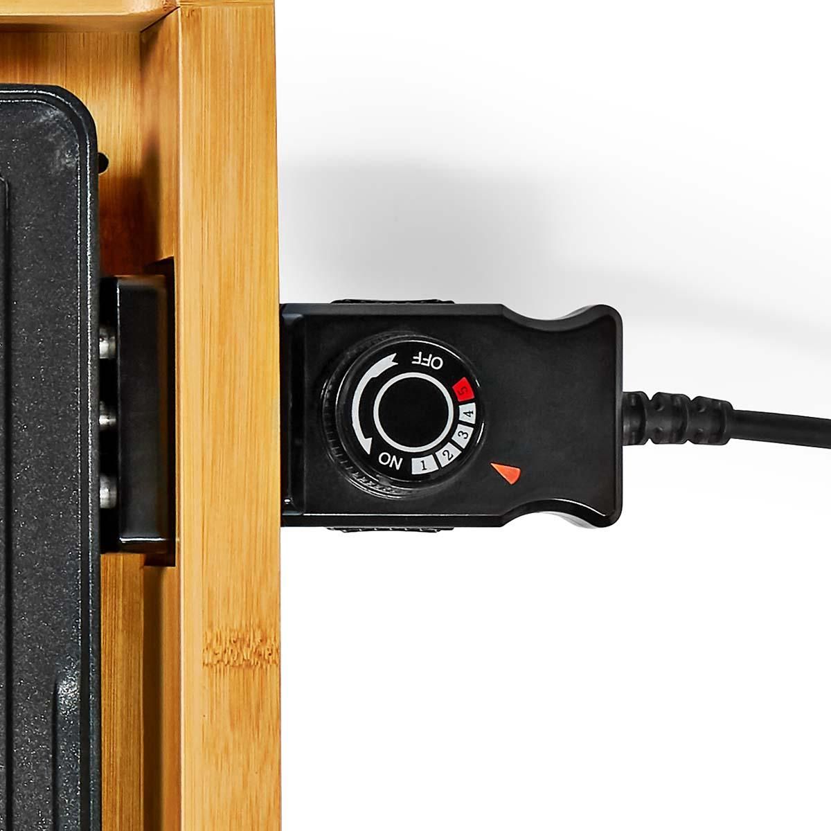 NEDIS Gril de table - 6 personnes - 4 réglages de chaleur - fcbg100fbk43