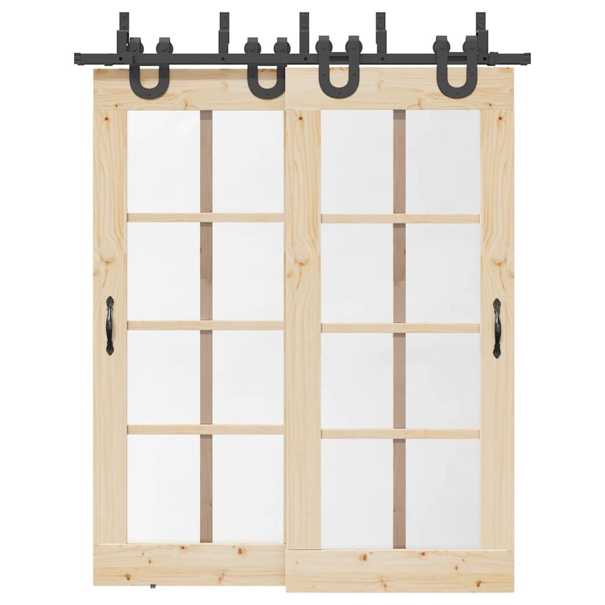 VIDAXL Kit de quincaillerie de porte coulissante 183 cm Acier Noir