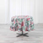 Voir la diapositive 1 : Paris Prix Nappe Antitache Ronde  Beauty Jungle  180cm Blanc & Rose