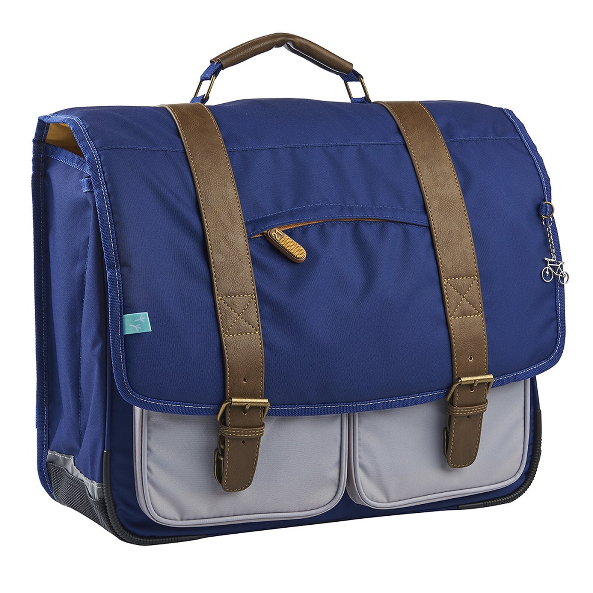 Voir la diapositive 2 : AUCHAN Cartable 41 cm CM1/CM2 bleu