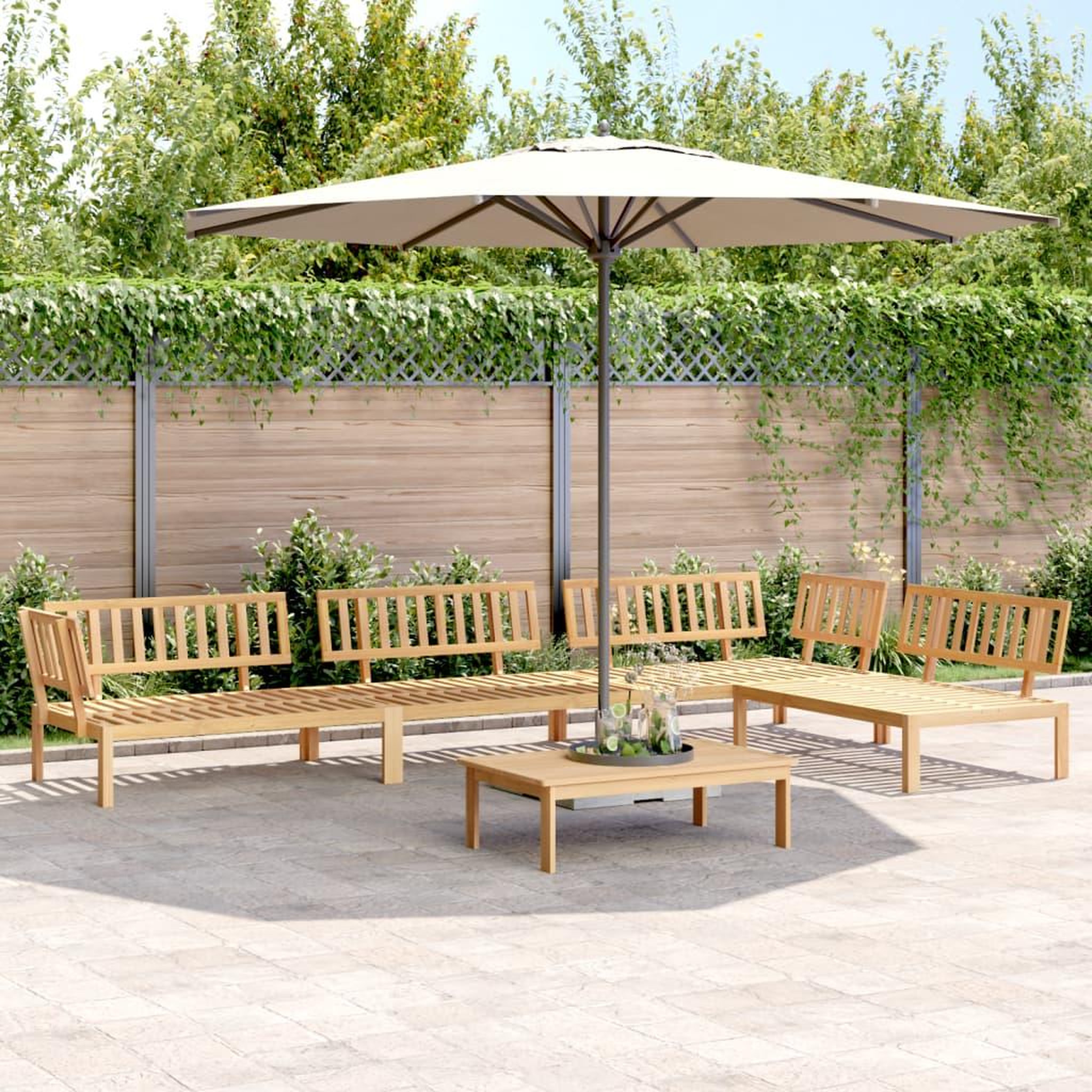 VIDAXL Salon palette de jardin 5 pcs bois d'acacia massif
