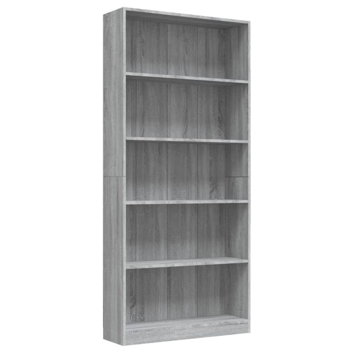VIDAXL Bibliotheque 5 niveaux Sonoma gris 80x24x175 cm