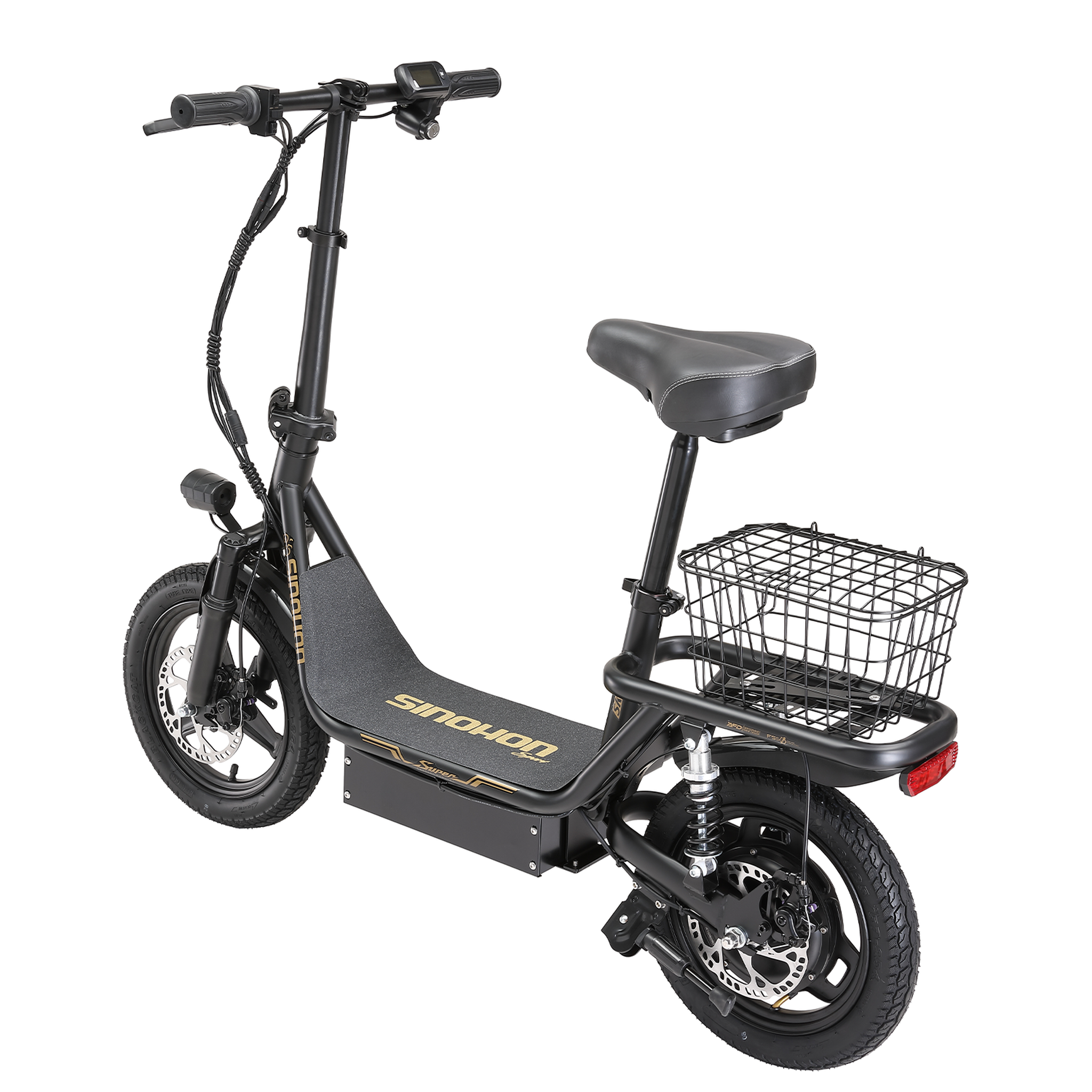 Voir la diapositive 6 : SINOHON Trottinette électrique sinohon sk14, urbain 14 po avec suspension, noir