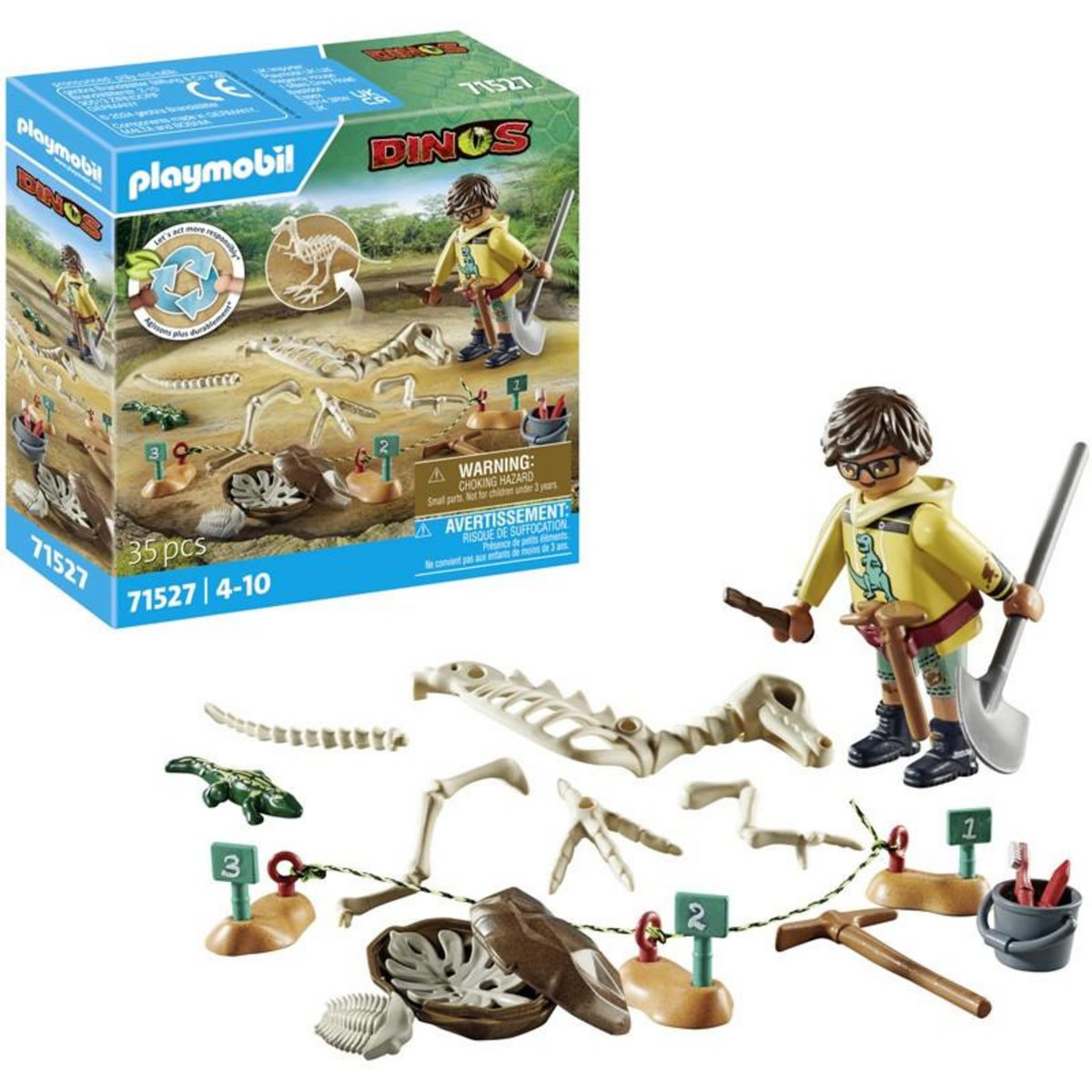 PLAYMOBIL SITE ARCHEO SQUELETT DINOSAURE PLAYMOBIL PLL71527
