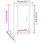 Voir la diapositive 6 : VIDAXL Meuble TV mural Chene marron 40x34,5x60 cm