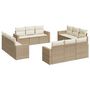 Voir la diapositive 2 : VIDAXL Salon de jardin avec coussins 12 pcs beige resine tressee