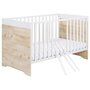 SCHARDT Timber Pinie Ensemble de lit pour enfant, panneaux latéraux et commode à langer Marron