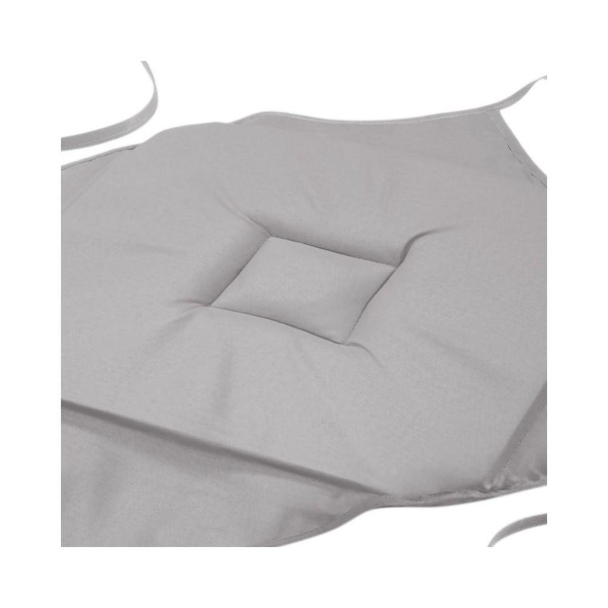 Douceur d'Intérieur Lot de 4 galettes de chaise à rabat coloris gris