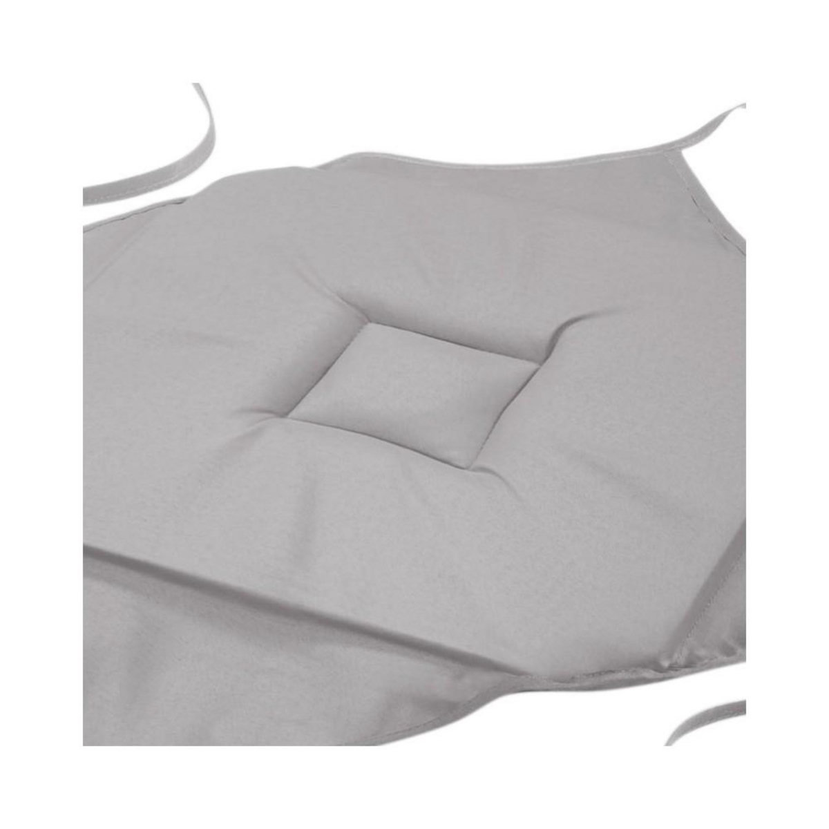 Douceur d'Intérieur Lot de 4 galettes de chaise à rabat coloris gris