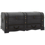 VIDAXL Coffre de rangement en bois Large Noir