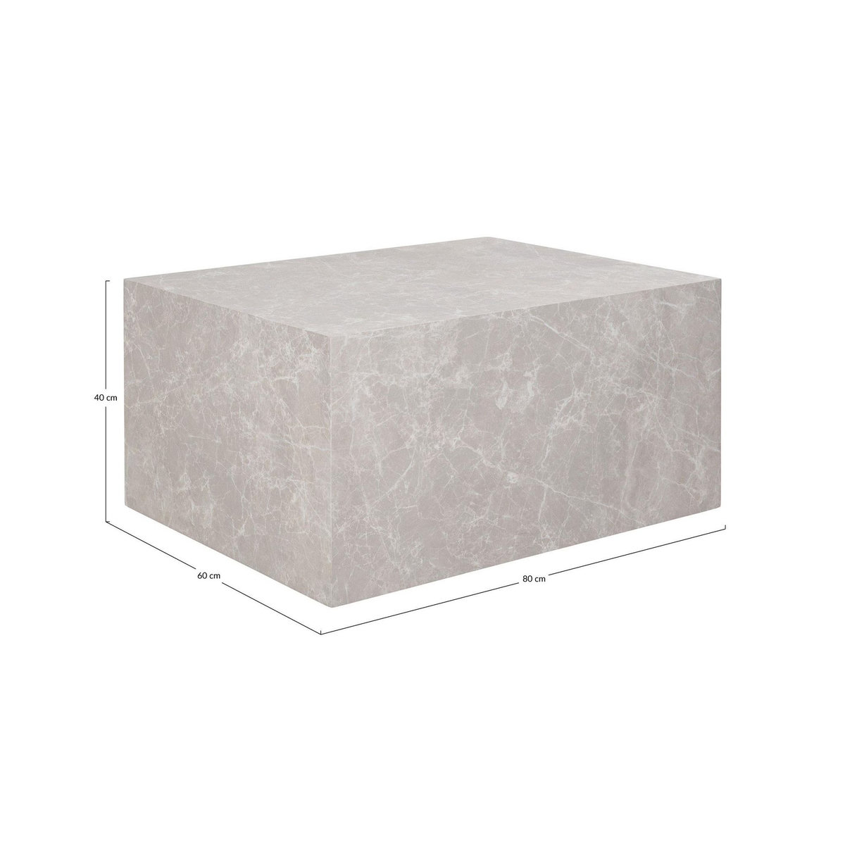 LISA DESIGN Pula - table basse - effet marbre - 80 cm
