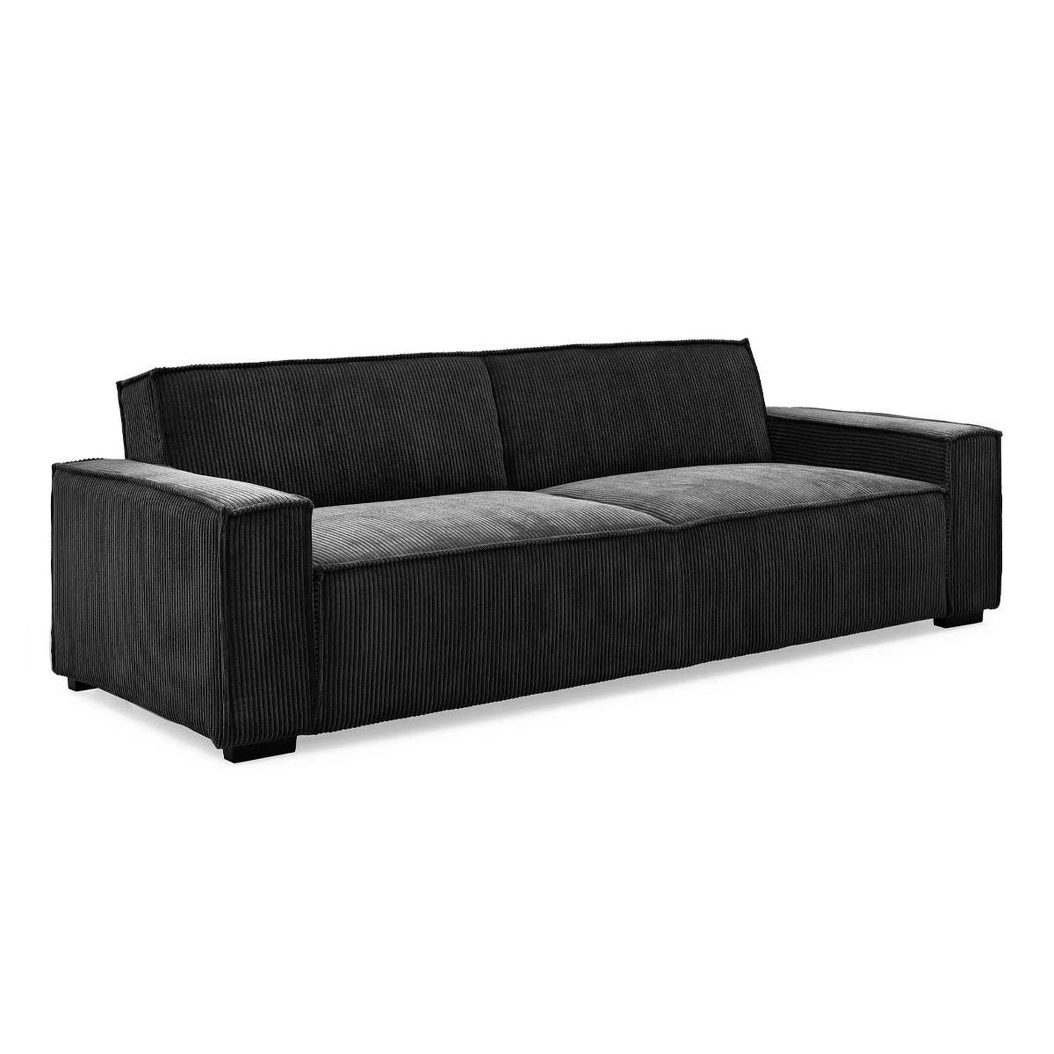 Paris Prix Canapé convertible 3 places velours  dudley  230cm noir