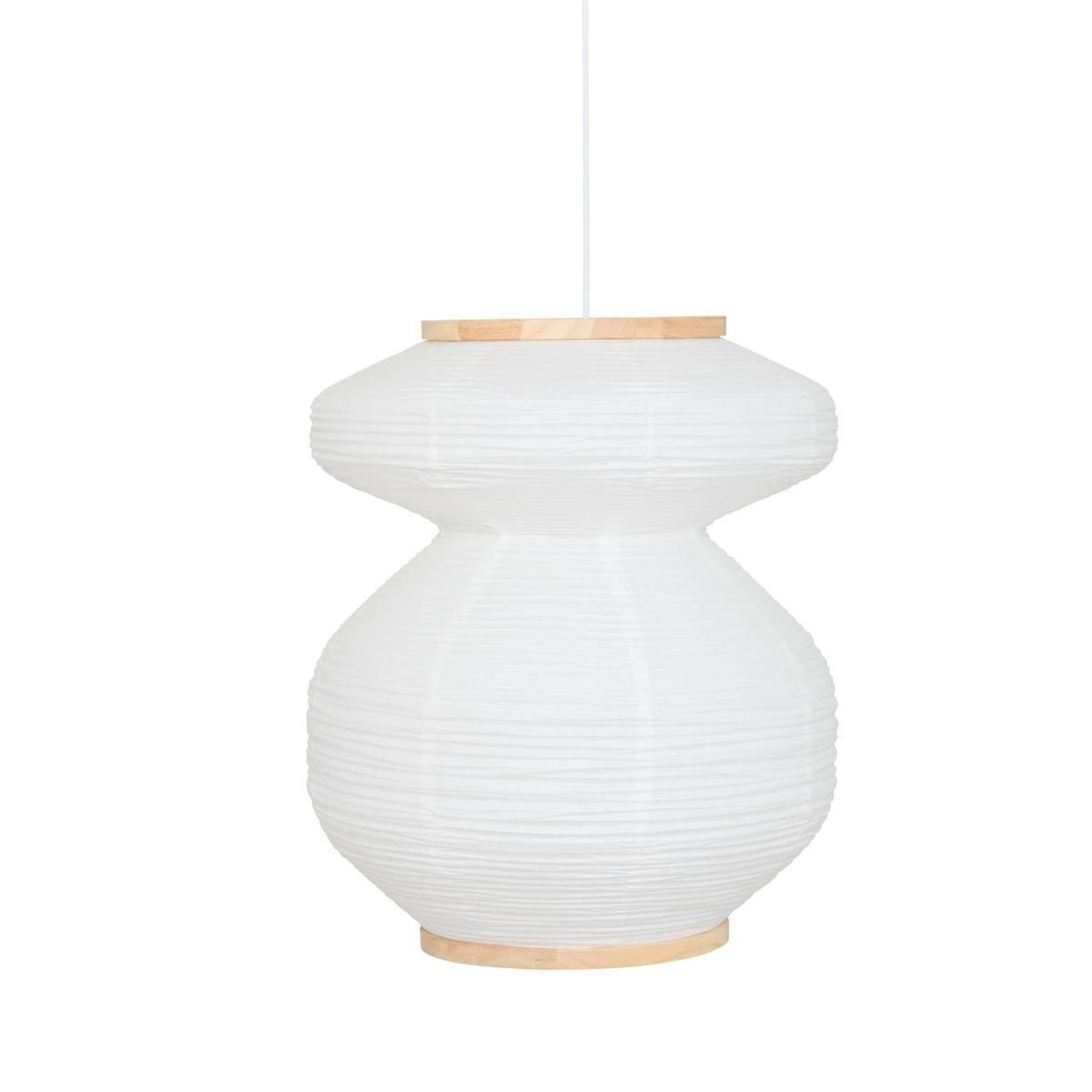 ATMOSPHERA Lampe suspension en papier  nika  45cm blanc