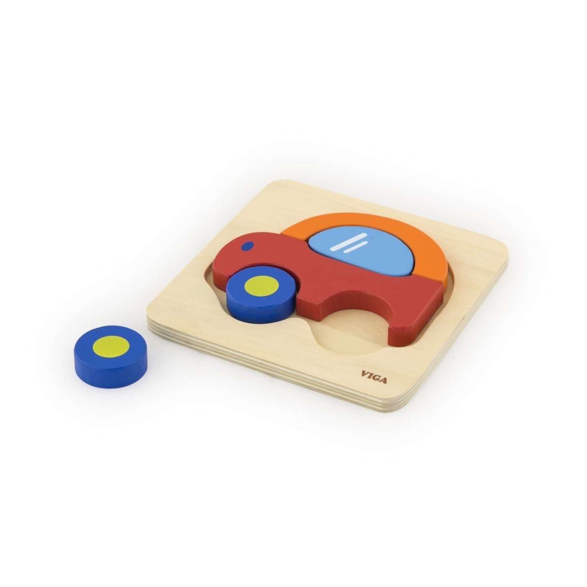 Voir la diapositive 2 : VIGA Puzzle en bois  50172 - mes premiers puzzles, la voiture