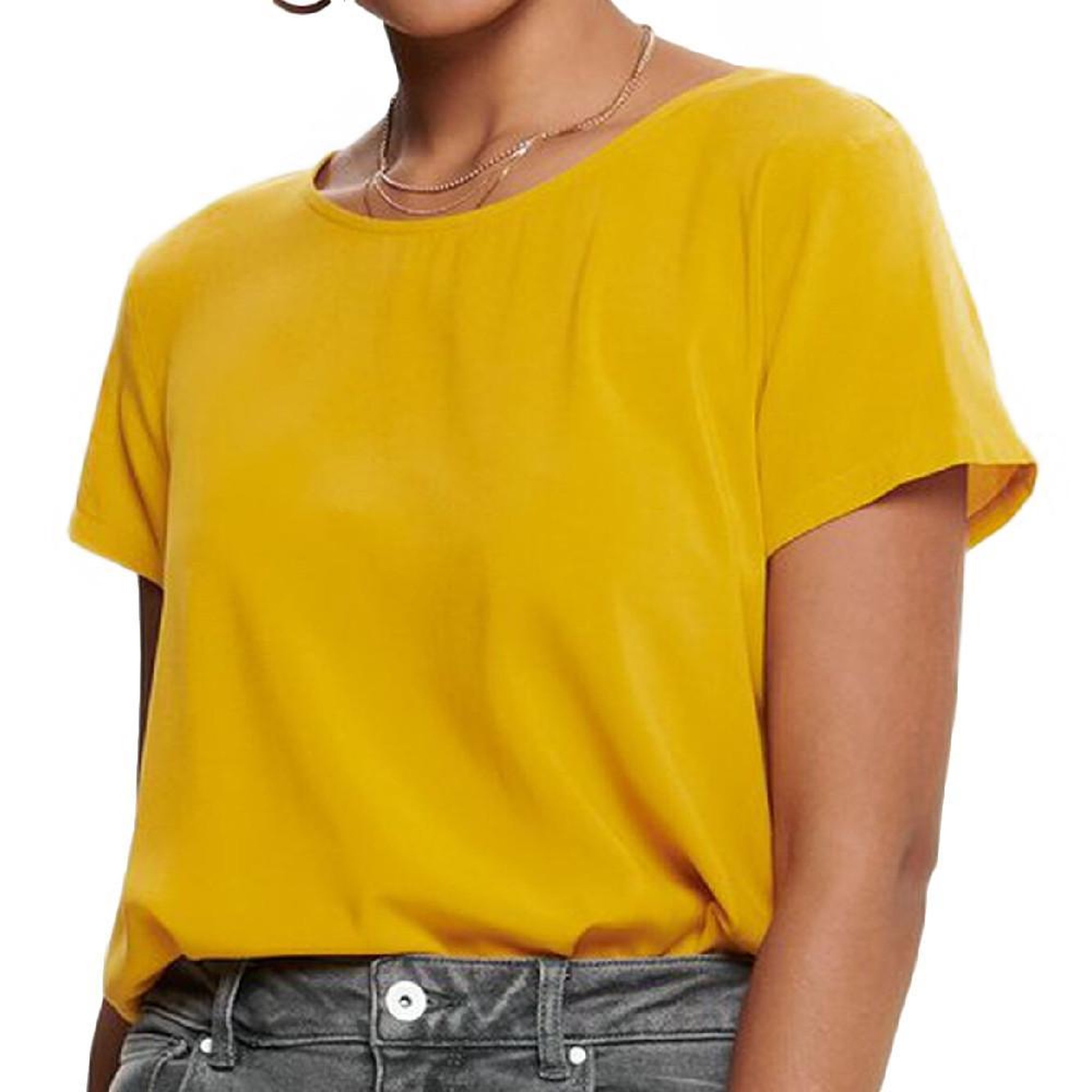 Only Top Jaune moutarde Femme Only First. Coloris disponibles : Jaune