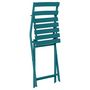 Voir la diapositive 6 : HESPERIDE Ensemble table de jardin pliante + 2 chaises Greensboro - Bleu canard