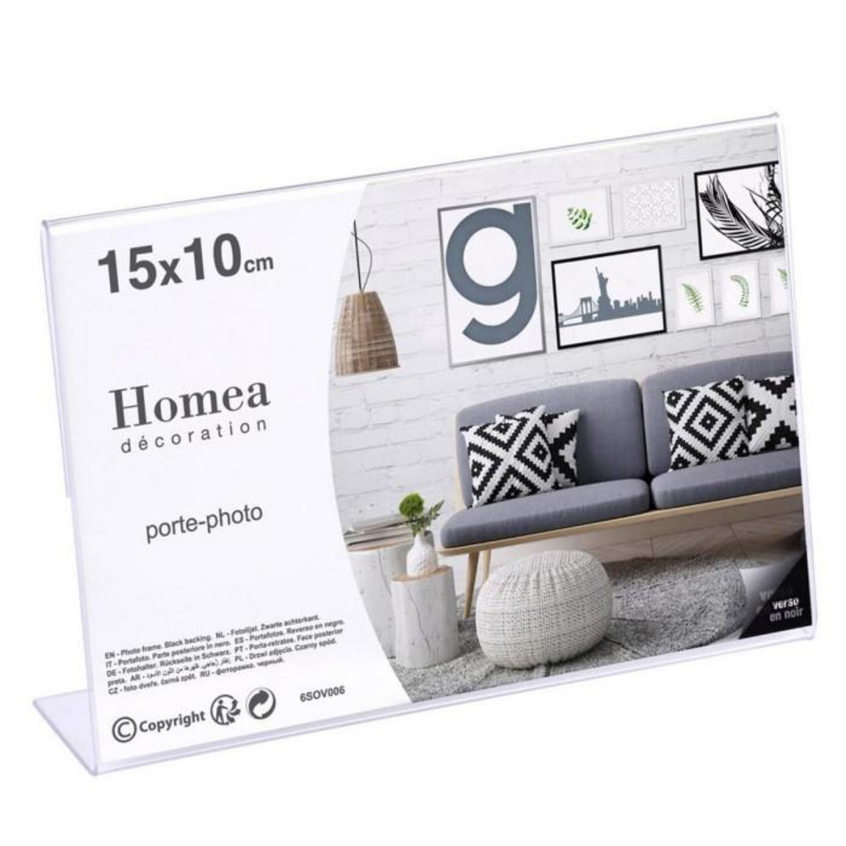 Paris Prix Chevalet Porte-Photo  Display  15x10cm Transparent