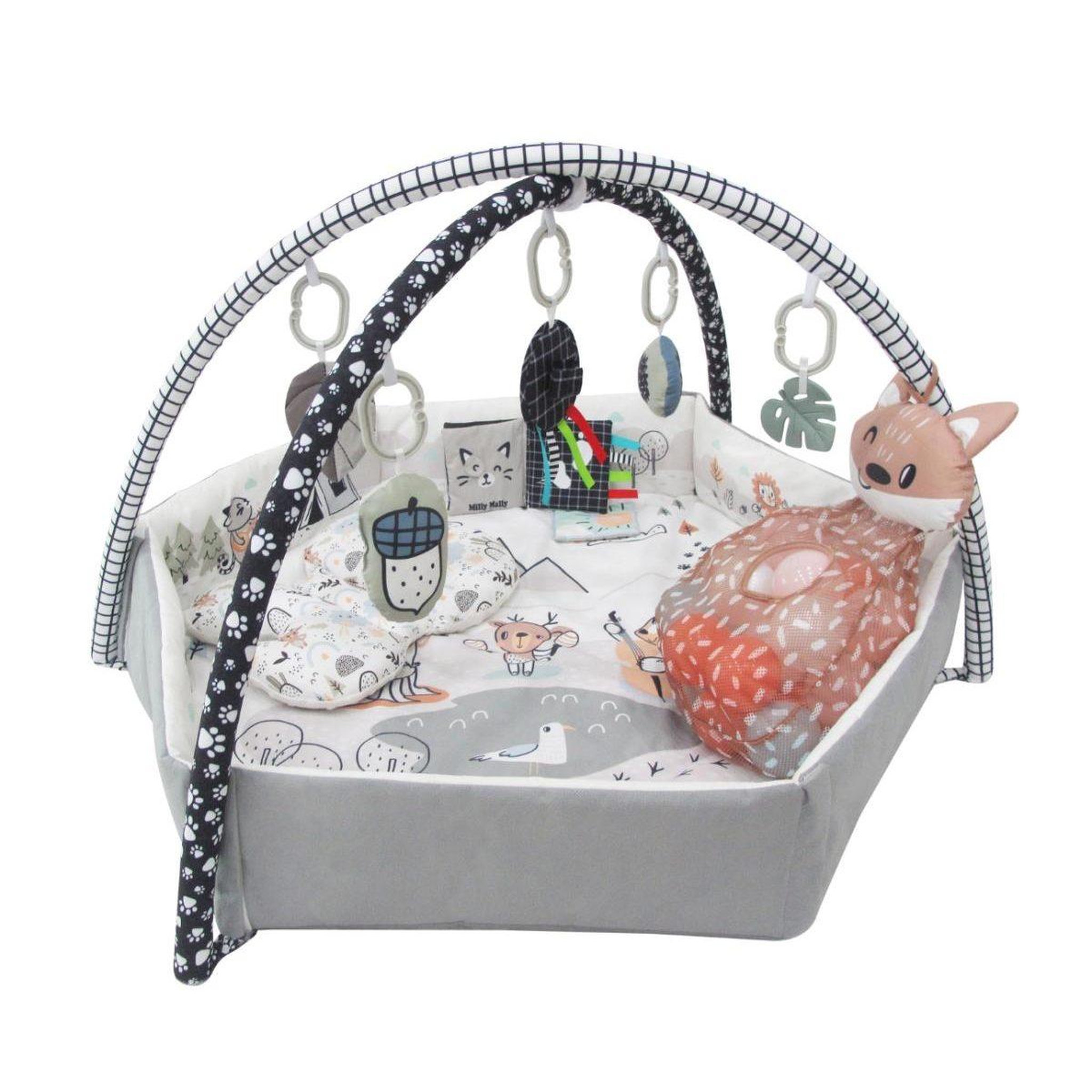 MILLY MALLY Tapis de jeu bébé 5-en-1  minky