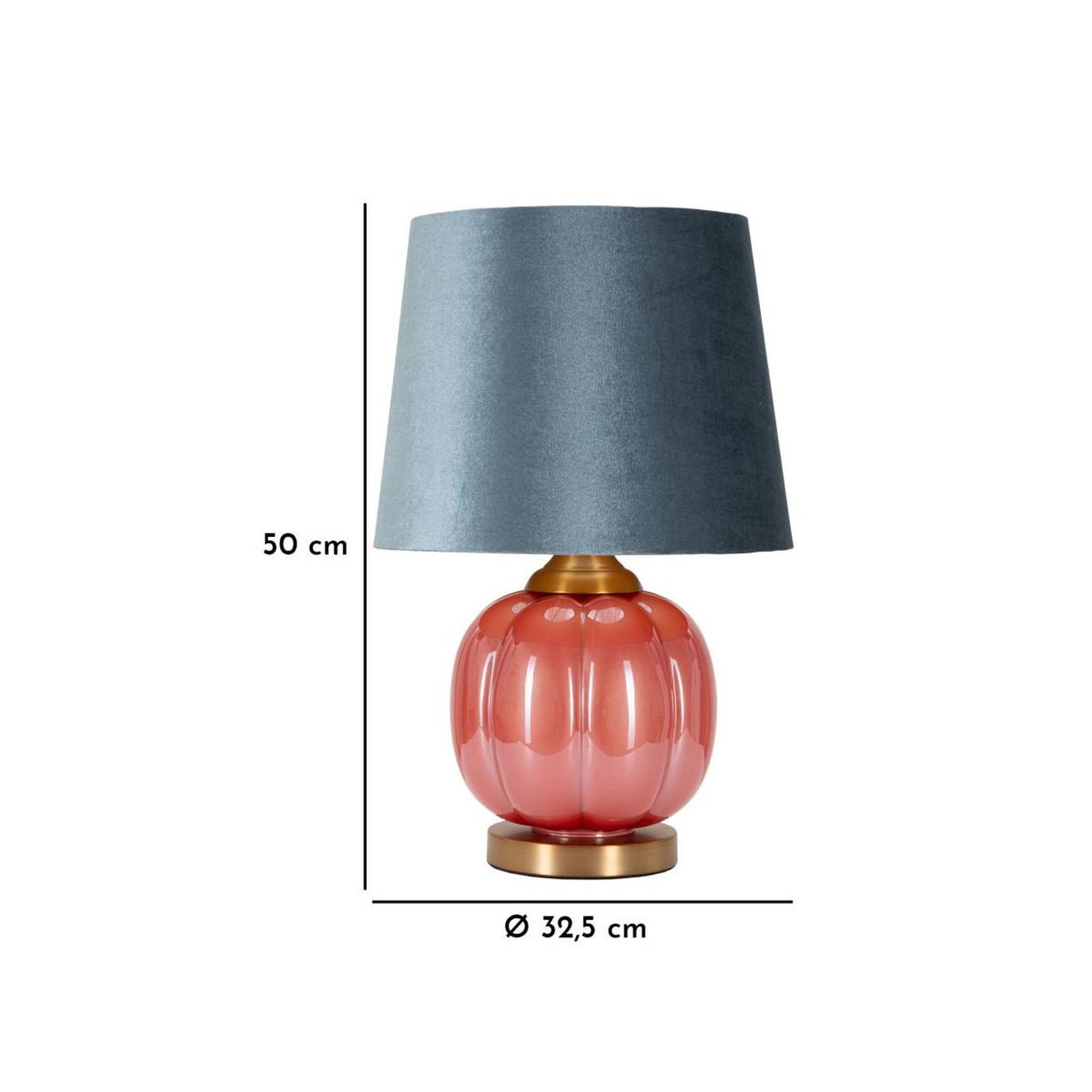 Voir la diapositive 6 : Paris Prix Lampe à poser en verre  helene ball  50cm rouge & bleu