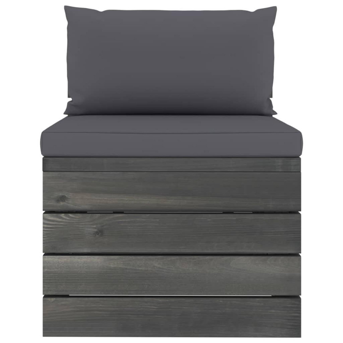 VIDAXL Salon palette de jardin 2 pcs avec coussins Bois de pin massif