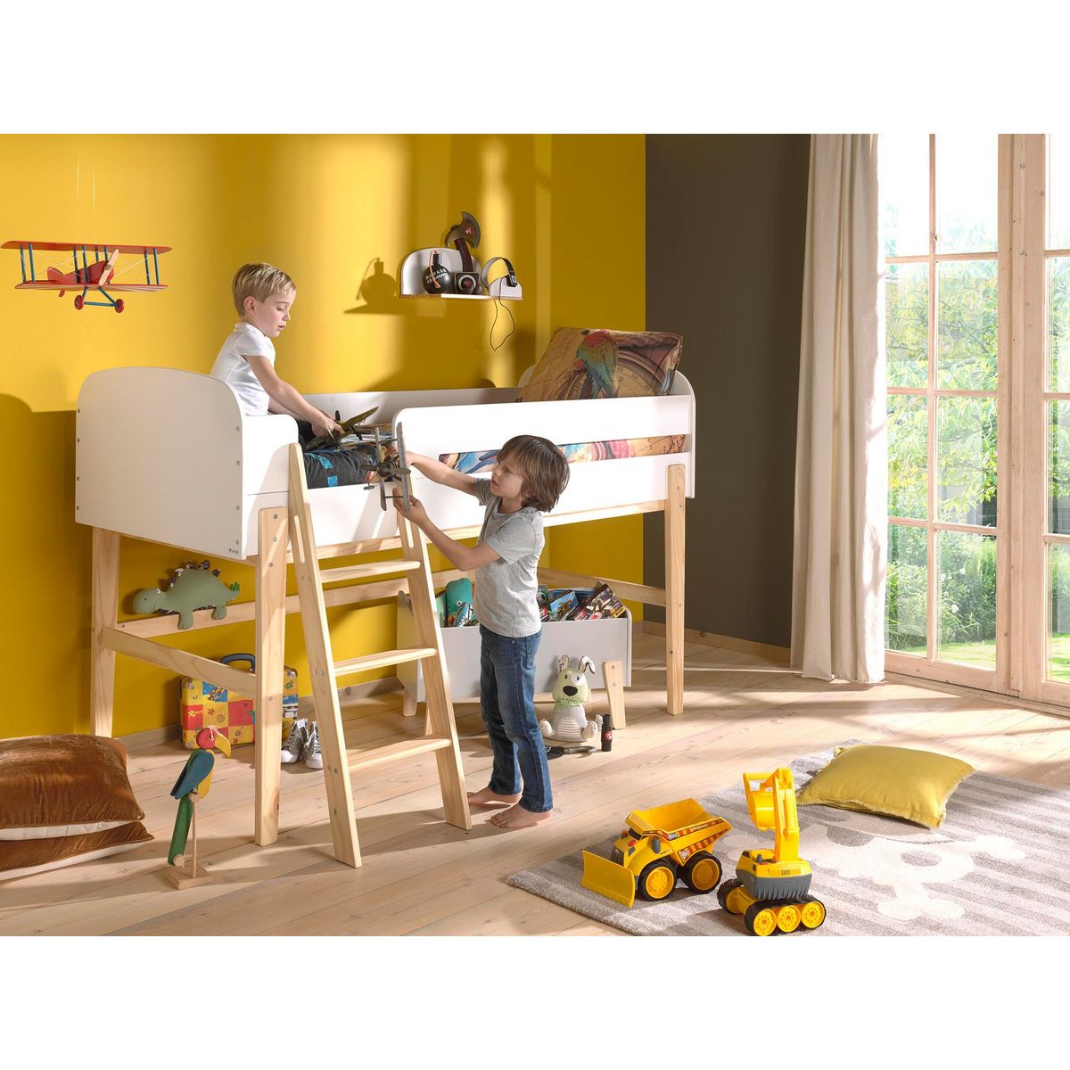 Lit mi hauteur avec sommier 90x200cm KID 